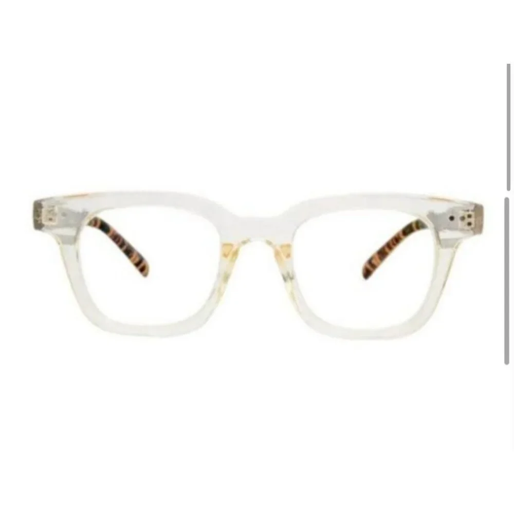 Rachel Zoe RZ Marnika Blue Light Blocker Fashion Glasses Womens Beige Animal Pri - Picture 12 of 12